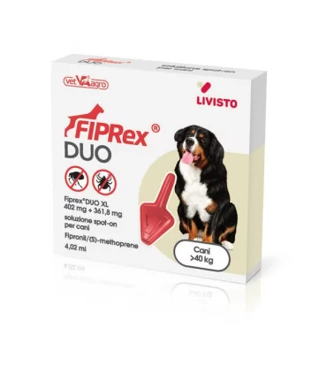 Livisto Fiprex duo XL cani oltre 40 kg 1 pipetta 4,02 ml