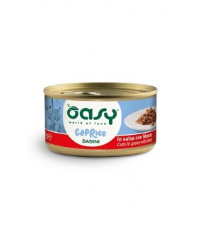 Oasy caprice gatto dadini in salsa con manzo 85 gr