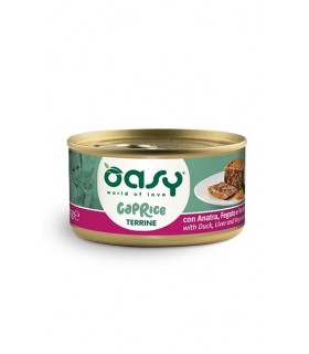 Oasy caprice gatto terrina con anatra fegato e verdure 85 gr