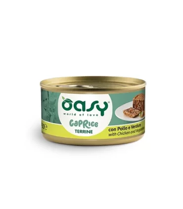 Oasy caprice gatto terrina con pollo e verdure 85 gr