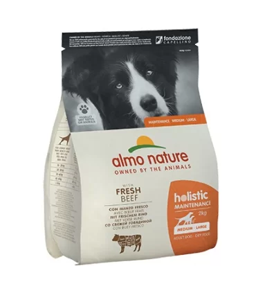 Almo nature holistic cane adult medium large con manzo e riso 2 kg