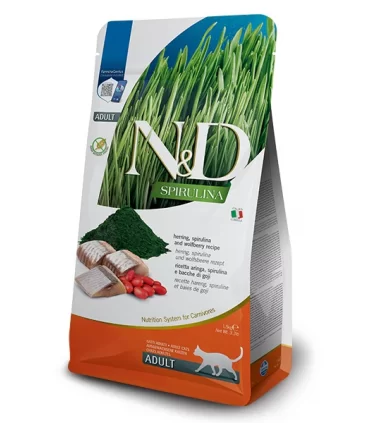 Farmina n&d spirulina gatto adult aringa 1,5 kg