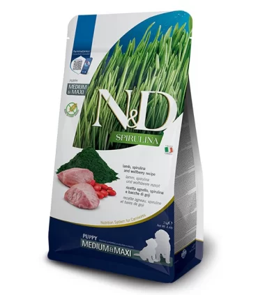 Farmina n&d spirulina puppy medium maxi agnello 2 kg