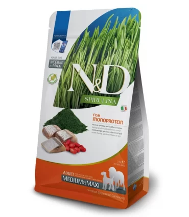 Farmina n&d spirulina cane adult medium maxi aringa 2 kg