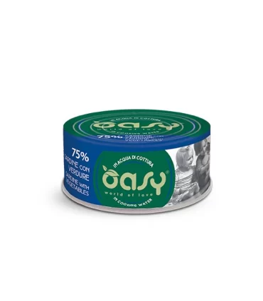 Oasy gatto more love 75% sardine con verdure 70 gr