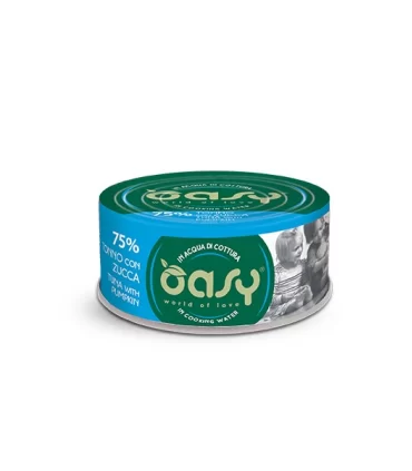 Oasy gatto more love 75% tonno con zucca 70 gr