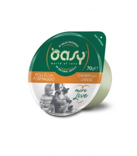 Oasy gatto more love pollo con formaggio cup 70 gr
