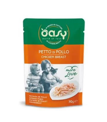 Oasy gatto more love petto di pollo bustina 70 gr