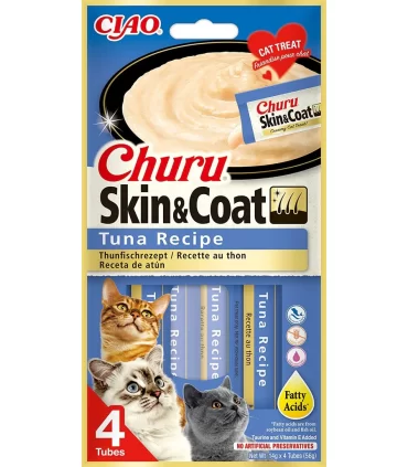 Inaba cat churu skin&coat tonno 14x4 tubi 56 gr