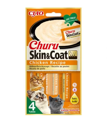 Inaba cat churu skin&coat pollo 14x4 tubi 56 gr