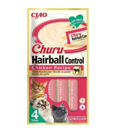 Inaba cat churu hairball control pollo 14x4 tubi 56 gr