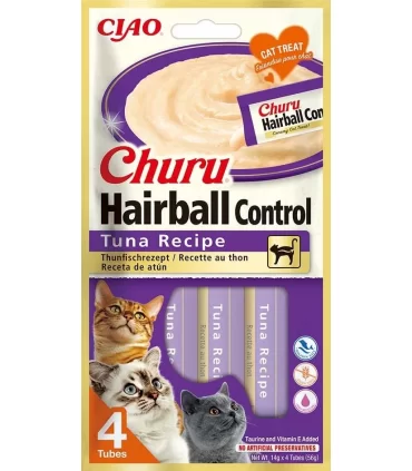 Inaba cat churu hairball control tonno 14x4 tubi 56 gr