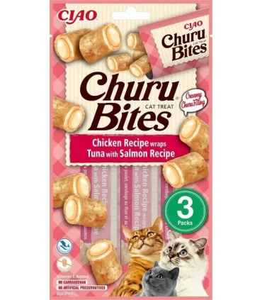 Inaba cat churu bites pollo tonno salmone 10x3 tubi 30 gr