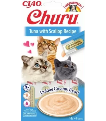 Inaba cat churu tonno con capesante 14x4 tubi 56 gr