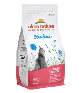 Almo nature holistic gatto adult sterilised con salmone fresco 400 gr