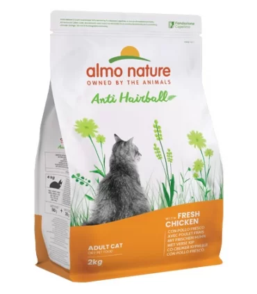 Almo nature holistic gatto adult anti hairball con pollo fresco 2 kg