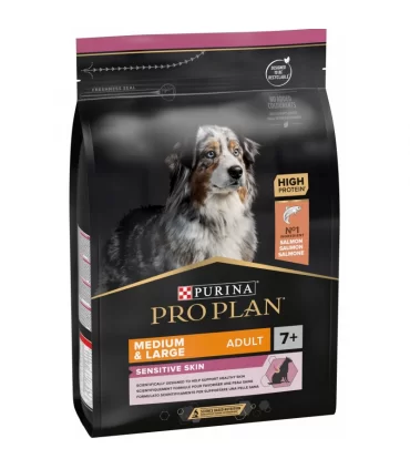 Purina proplan adult 7+ sensitive skin medium large salmone 3 kg