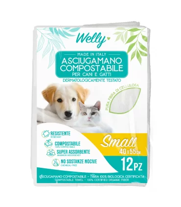 Welly Asciugamano Compostabile SMALL x 12 pz 40 x 55 cm