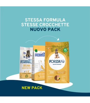 Forza 10 cane puppy medium maxi maintenance pollo con patate 12 kg