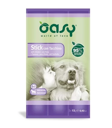 Oasy cane stick con tacchino 3 x 12 gr