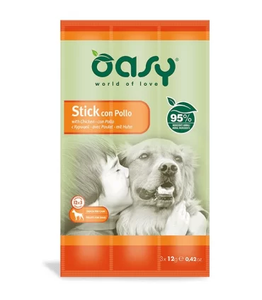 Oasy cane stick con pollo 3 x 12 gr