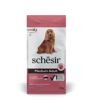 Schesir cane Medium Adult Mantenimento con prosciutto 12 kg