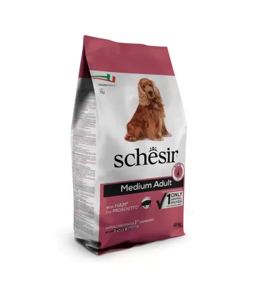 Schesir cane Medium Adult Mantenimento con prosciutto 12 kg