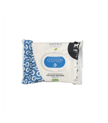 Natural derma pet salviette antiodore big pack 100 pz