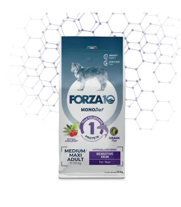 Forza 10 cane mono diet adult medium maxi sensitive skin pesce 10 kg