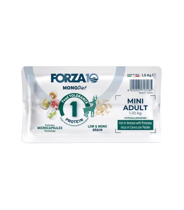 Forza 10 cane mono diet adult mini cervo con patate 1,5 kg