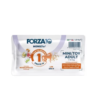 Forza 10 cane mono diet adult mini toy cavallo e piselli 1,5 kg