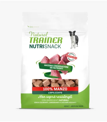 Natural trainer cane nutrisnack adult medum maxi 100% manzo 50 gr