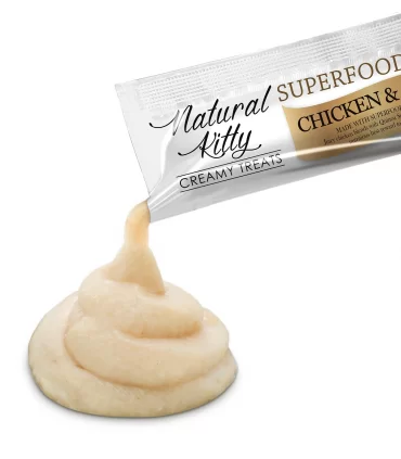 Natural kitty cremosi con pollo e quinoa 4x12 gr