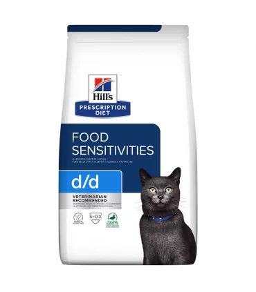 Hill's Prescription Diet gatto d/d con anatra e piselli 1,5 kg