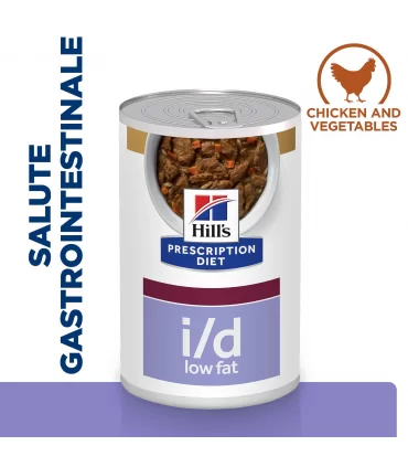 Hill's Prescription Diet cane digestive care i/d Low Fat spezzatino pollo verdure 354 gr