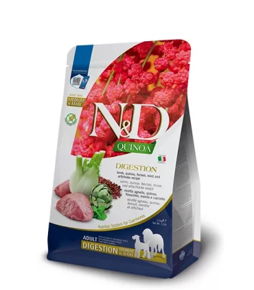 Farmina n&d quinoa cane digestion adult mini agnello finocchio carciofo 2,5 kg