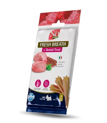 Farmina snack cane mini quinoa fresh breath dental treat agnello quinoa menta 60 gr