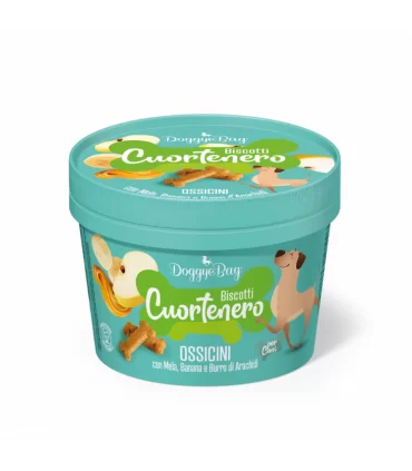 DoggyeBag Cuortenero biscotti teneri ossicini mela banana e burro d’arachidi 150 gr