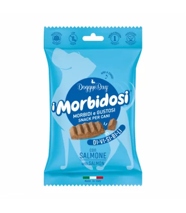 DoggyeBag i Morbidosi snack morbidi e divisibili con salmone 90 gr