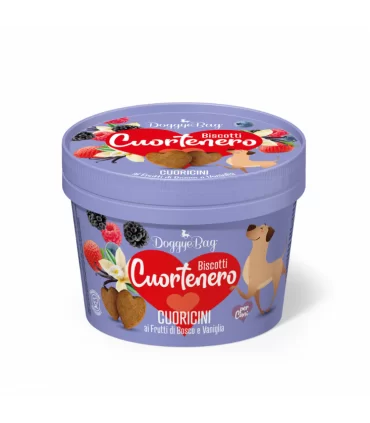 DoggyeBag Cuortenero biscotti teneri cuoricini frutti di bosco e vaniglia 150 gr