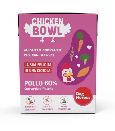 Dog Heroes Chicken Bowl con verdure fresche 390 gr