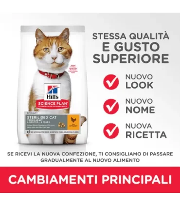 Hill's Science Plan gatto young adult sterilised pollo 7 kg