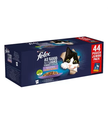 FELIX LE GHIOTTONERIE Multipack Gatto con Pollo Manzo Salmone e Tonno 44x85 gr