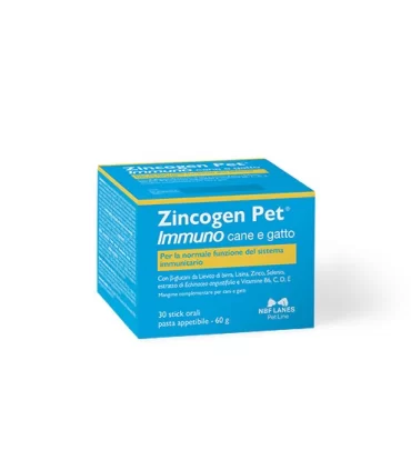 Nbf lanes zincogen pet immuno cane gatto 30 stick orali
