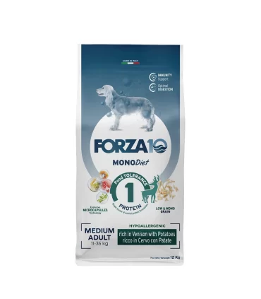 Forza 10 cane mono diet adult medium cervo con patate 12 kg