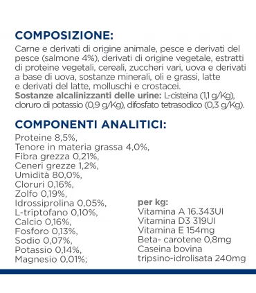 Hill's Prescription Diet gatto c/d urinary care multicare stress salmone 12 buste 85 gr