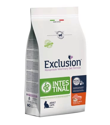Exclusion diet formula gatto intestinal maiale e riso 1,5 kg