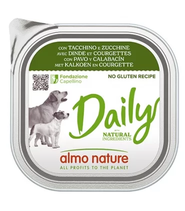 Almo nature pfc daily menu cane adult con tacchino e zucchine 300 gr