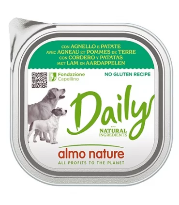 Almo nature pfc daily menu cane adult con agnello e patate 300 gr