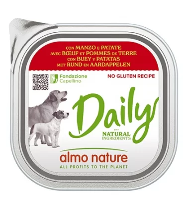 Almo nature pfc daily menu cane adult con manzo e patate 300 gr